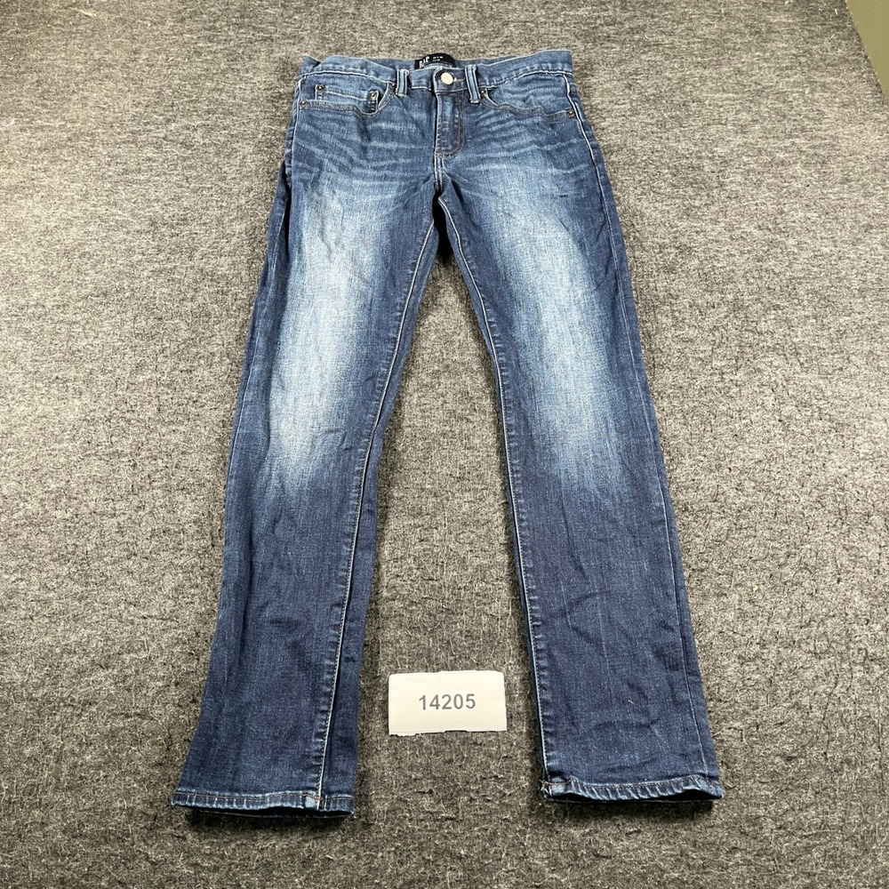 GAP Slim Fit Jeans Mens 29x30 Blue Denim Cotton Stretch Medium Wash Straight Leg